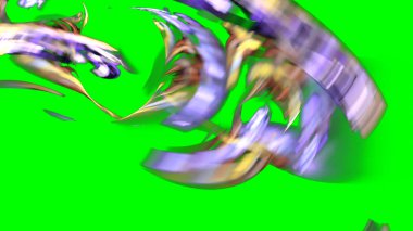 Fantezi kaotik renkli fraktal desen. Soyut Fraktal şekiller. 3D render resimde arka plan veya duvar kağıdı