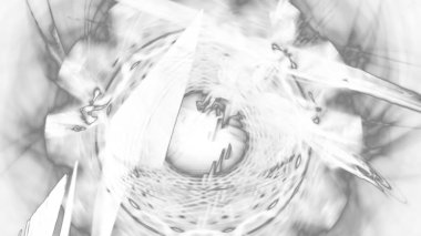 Fantezi kaotik renkli fraktal desen. Soyut Fraktal şekiller. 3D render resimde arka plan veya duvar kağıdı