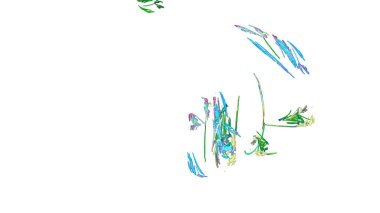 Fantezi kaotik renkli fraktal desen. Soyut Fraktal şekiller. 3D render resimde arka plan veya duvar kağıdı