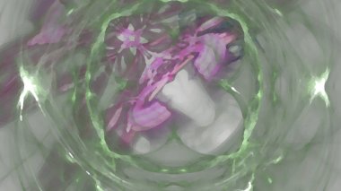 Fantezi kaotik renkli fraktal desen. Soyut Fraktal şekiller. 3D render resimde arka plan veya duvar kağıdı.