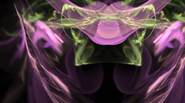 Fantezi kaotik renkli fraktal desen. Soyut Fraktal şekiller. 3D render resimde arka plan veya duvar kağıdı.