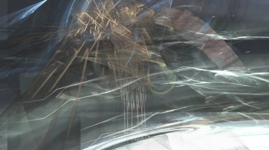 Fantezi kaotik renkli fraktal desen. Soyut Fraktal şekiller. 3D render resimde arka plan veya duvar kağıdı