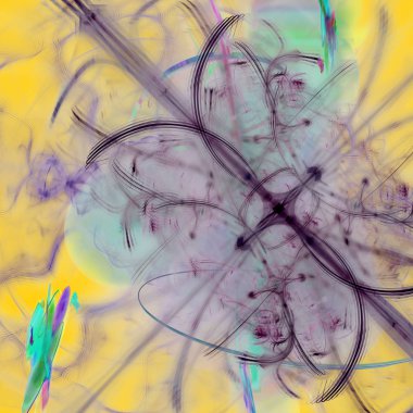 Fantezi kaotik renkli fraktal desen. Soyut Fraktal şekiller. 3D render resimde arka plan veya duvar kağıdı