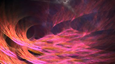 Fantezi kaotik renkli fraktal desen. Soyut Fraktal şekiller. 3D render resimde arka plan veya duvar kağıdı