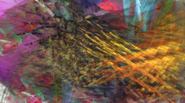 Fantezi kaotik renkli fraktal desen. Soyut Fraktal şekiller. 3D render resimde arka plan veya duvar kağıdı.