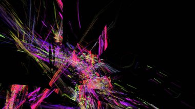 Fantezi kaotik renkli fraktal desen. Soyut Fraktal şekiller. 3D render resimde arka plan veya duvar kağıdı