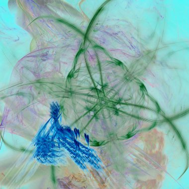 Fantezi kaotik renkli fraktal desen. Soyut Fraktal şekiller. 3D render resimde arka plan veya duvar kağıdı