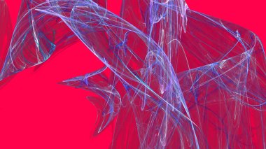 Fantezi kaotik renkli fraktal desen. Soyut Fraktal şekiller. 3D render resimde arka plan veya duvar kağıdı