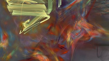 Fantezi kaotik renkli fraktal desen. Soyut Fraktal şekiller. 3D render resimde arka plan veya duvar kağıdı.