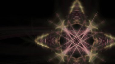 Fantezi kaotik renkli fraktal desen. Soyut Fraktal şekiller. 3D render resimde arka plan veya duvar kağıdı