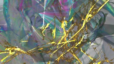 Fantezi kaotik renkli fraktal desen. Soyut Fraktal şekiller. 3D render resimde arka plan veya duvar kağıdı.