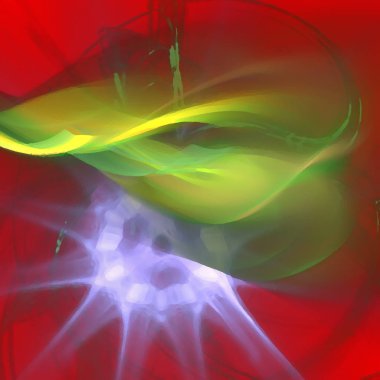 Fantezi kaotik renkli fraktal desen. Soyut Fraktal şekiller. 3D render resimde arka plan veya duvar kağıdı