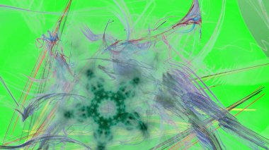 Fantezi kaotik renkli fraktal desen. Soyut Fraktal şekiller. 3D render resimde arka plan veya duvar kağıdı