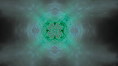 Fantezi kaotik renkli fraktal desen. Soyut Fraktal şekiller. 3D render resimde arka plan veya duvar kağıdı.