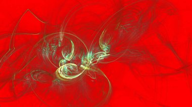 Fantezi kaotik renkli fraktal desen. Soyut Fraktal şekiller. 3D render resimde arka plan veya duvar kağıdı.