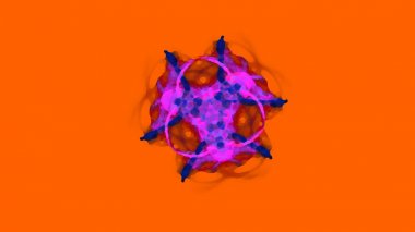 Fantezi kaotik renkli fraktal desen. Soyut Fraktal şekiller. 3D render resimde arka plan veya duvar kağıdı