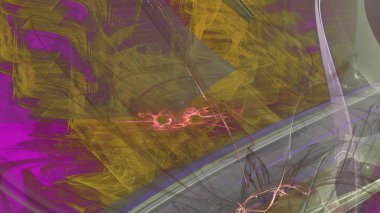 Fantezi kaotik renkli fraktal desen. Soyut Fraktal şekiller. 3D render resimde arka plan veya duvar kağıdı