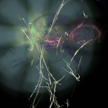 Fantezi kaotik renkli fraktal desen. Soyut Fraktal şekiller. 3D render resimde arka plan veya duvar kağıdı