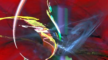 Fantezi kaotik renkli fraktal desen. Soyut Fraktal şekiller. 3D render resimde arka plan veya duvar kağıdı