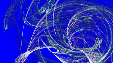 Fantezi kaotik renkli fraktal desen. Soyut Fraktal şekiller. 3D render resimde arka plan veya duvar kağıdı