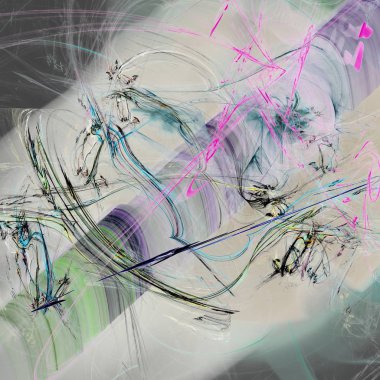 Fantezi kaotik renkli fraktal desen. Soyut Fraktal şekiller. 3D render resimde arka plan veya duvar kağıdı