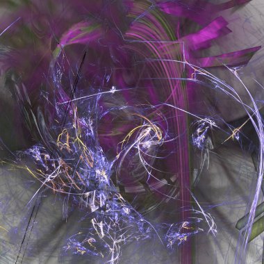 Fantezi kaotik renkli fraktal desen. Soyut Fraktal şekiller. 3D render resimde arka plan veya duvar kağıdı