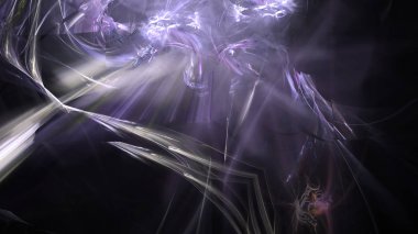 Fantezi kaotik renkli fraktal desen. Soyut Fraktal şekiller. 3D render resimde arka plan veya duvar kağıdı