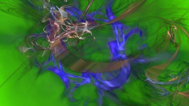 Fantezi kaotik renkli fraktal desen. Soyut Fraktal şekiller. 3D render resimde arka plan veya duvar kağıdı