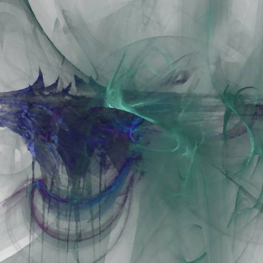 Fantezi kaotik renkli fraktal desen. Soyut Fraktal şekiller. 3D render resimde arka plan veya duvar kağıdı