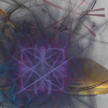 Fantezi kaotik renkli fraktal desen. Soyut Fraktal şekiller. 3D render resimde arka plan veya duvar kağıdı