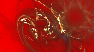 Fantezi kaotik renkli fraktal desen. Soyut Fraktal şekiller. 3D render resimde arka plan veya duvar kağıdı