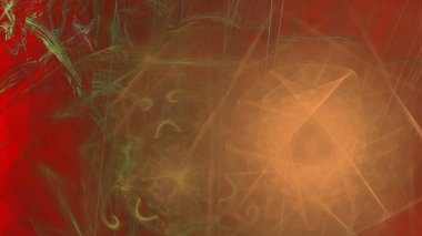 Fantezi kaotik renkli fraktal desen. Soyut Fraktal şekiller. 3D render resimde arka plan veya duvar kağıdı