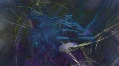 Fantezi kaotik renkli fraktal desen. Soyut Fraktal şekiller. 3D render resimde arka plan veya duvar kağıdı