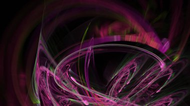 Fantezi kaotik renkli fraktal desen. Soyut Fraktal şekiller. 3D render resimde arka plan veya duvar kağıdı