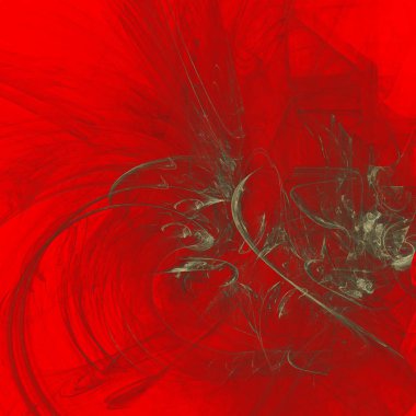 Fantezi kaotik renkli fraktal desen. Soyut Fraktal şekiller. 3D render resimde arka plan veya duvar kağıdı