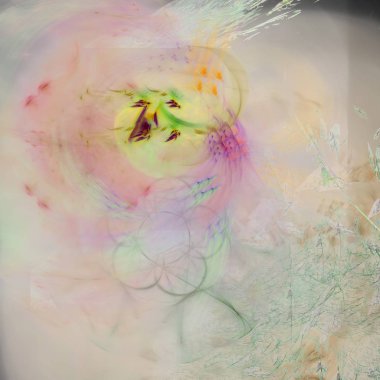 Fantezi kaotik renkli fraktal desen. Soyut Fraktal şekiller. 3D render resimde arka plan veya duvar kağıdı