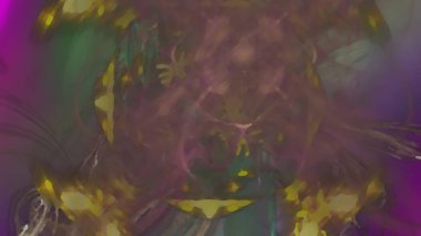 Fantezi kaotik renkli fraktal desen. Soyut Fraktal şekiller. 3D render resimde arka plan veya duvar kağıdı