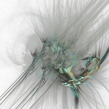 Fantezi kaotik renkli fraktal desen. Soyut Fraktal şekiller. 3D render resimde arka plan veya duvar kağıdı