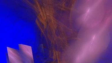 Fantezi kaotik renkli fraktal desen. Soyut Fraktal şekiller. 3D render resimde arka plan veya duvar kağıdı