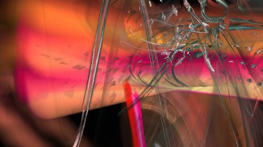 Fantezi kaotik renkli fraktal desen. Soyut Fraktal şekiller. 3D render resimde arka plan veya duvar kağıdı