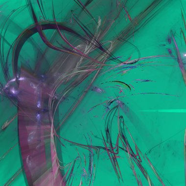 Fantezi kaotik renkli fraktal desen. Soyut Fraktal şekiller. 3D render resimde arka plan veya duvar kağıdı