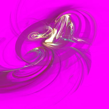 Fantezi kaotik renkli fraktal desen. Soyut Fraktal şekiller. 3D render resimde arka plan veya duvar kağıdı