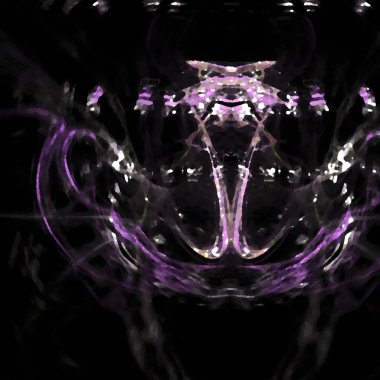 Fantezi kaotik renkli fraktal desen. Soyut Fraktal şekiller. 3D render resimde arka plan veya duvar kağıdı