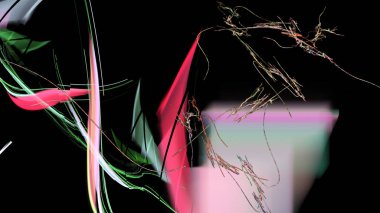 Fantezi kaotik renkli fraktal desen. Soyut Fraktal şekiller. 3D render resimde arka plan veya duvar kağıdı