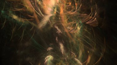 Fantezi kaotik renkli fraktal desen. Soyut Fraktal şekiller. 3D render resimde arka plan veya duvar kağıdı