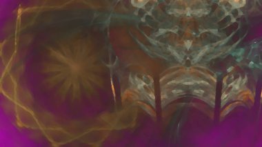 Fantezi kaotik renkli fraktal desen. Soyut Fraktal şekiller. 3D render resimde arka plan veya duvar kağıdı