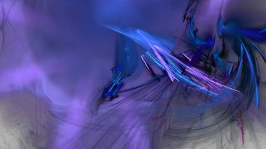 Fantezi kaotik renkli fraktal desen. Soyut Fraktal şekiller. 3D render resimde arka plan veya duvar kağıdı