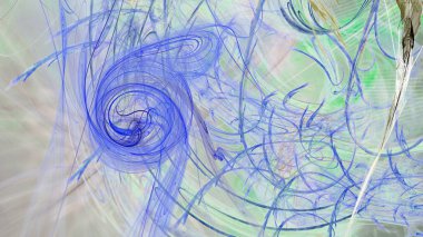 Fantezi kaotik renkli fraktal desen. Soyut Fraktal şekiller. 3D render resimde arka plan veya duvar kağıdı