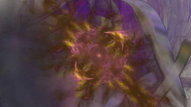 Fantezi kaotik renkli fraktal desen. Soyut Fraktal şekiller. 3D render resimde arka plan veya duvar kağıdı