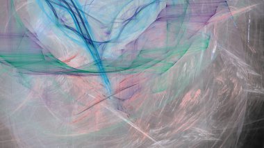 Fantezi kaotik renkli fraktal desen. Soyut Fraktal şekiller. 3D render resimde arka plan veya duvar kağıdı